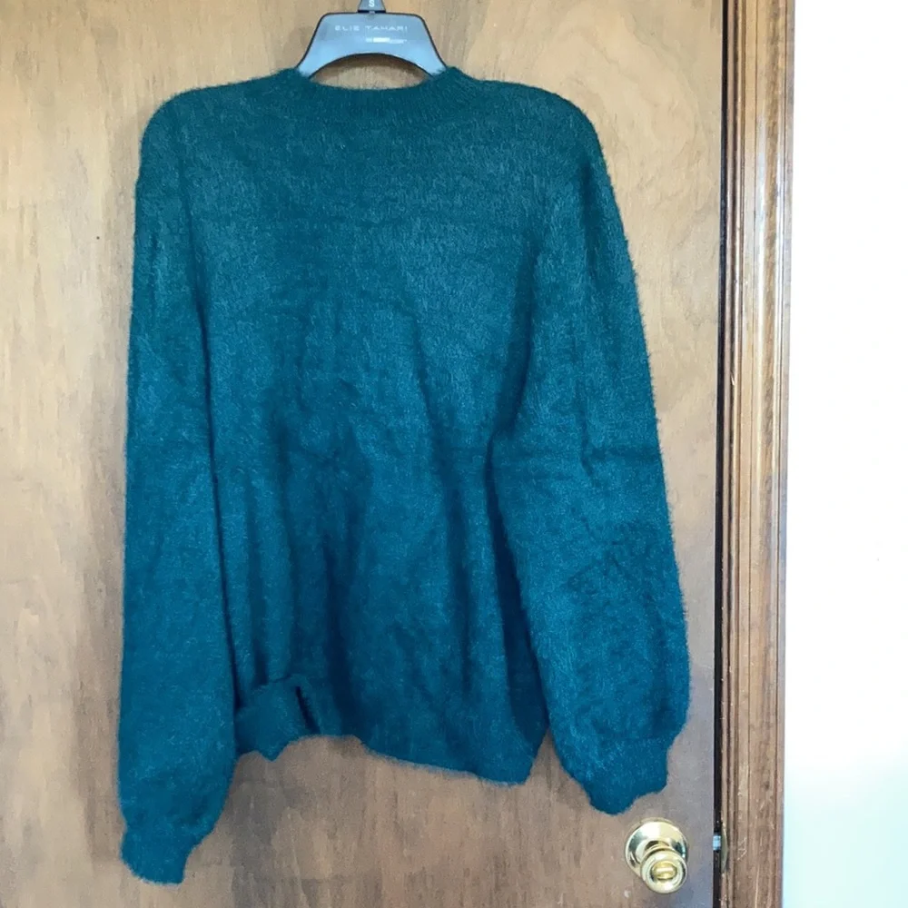 Relist 4/9 Nine West sequin chevron stripe soft green sweater XXL - Picture 13 of 15